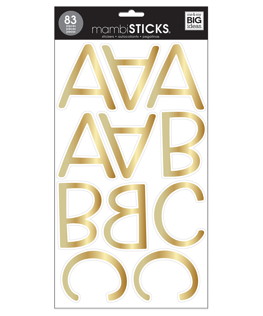 MAMBI - Stickers - Large Slim Gold Letters